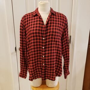 Frank & Eileen Red and Black Plaid Shirt